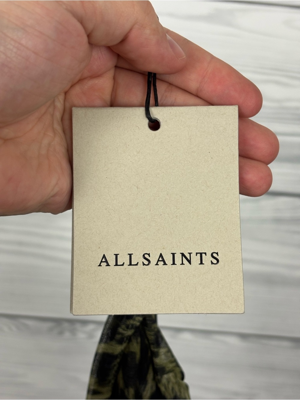 All Saints Ellie Mesh Short sleeve t-shirt NWT khaki green - Picture 7 of 8